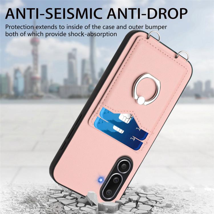 For Samsung Galaxy M56 5G R20 Ring Card Holder Phone Case