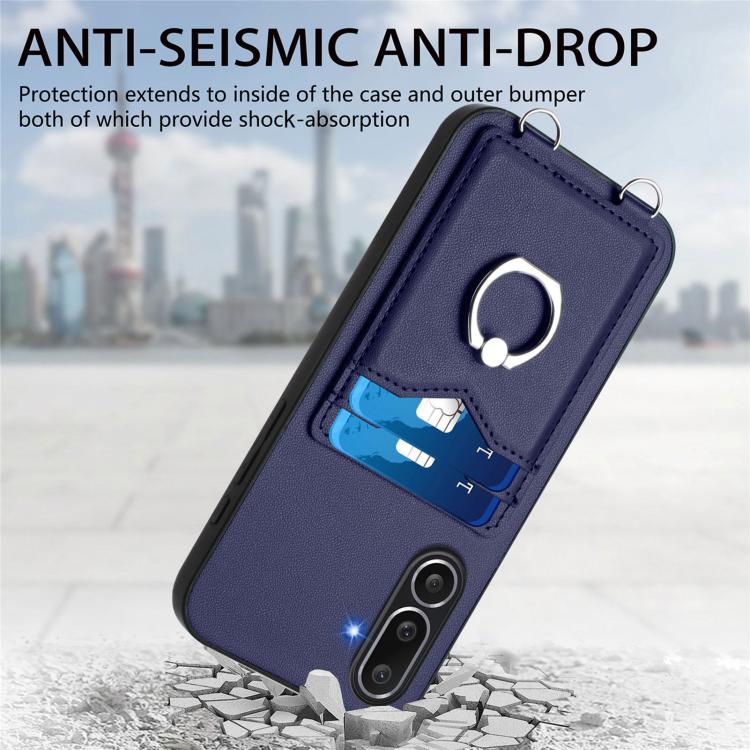 For Samsung Galaxy M56 5G R20 Ring Card Holder Phone Case