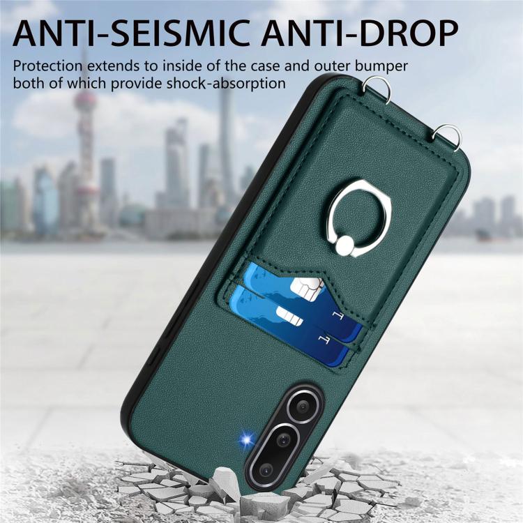 For Samsung Galaxy M56 5G R20 Ring Card Holder Phone Case