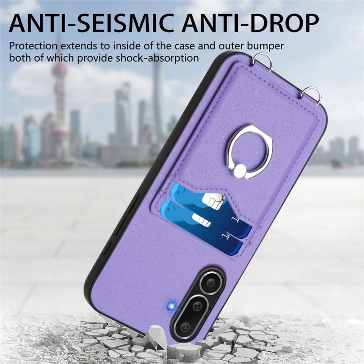 For Samsung Galaxy M56 5G R20 Ring Card Holder Phone Case