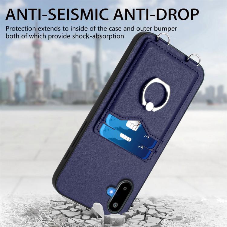 For Samsung Galaxy M06 5G / F06 5G R20 Ring Card Holder Phone Case