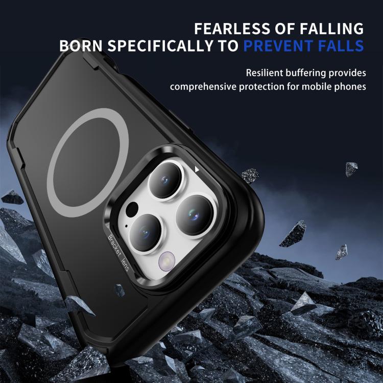 For iPhone 16 Pro Max Defend 3 in 1 Rugged MagSafe Magnetic Holder Phone Case