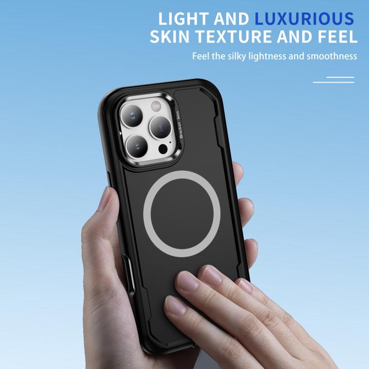 For iPhone 16 Pro Max Defend 3 in 1 Rugged MagSafe Magnetic Holder Phone Case