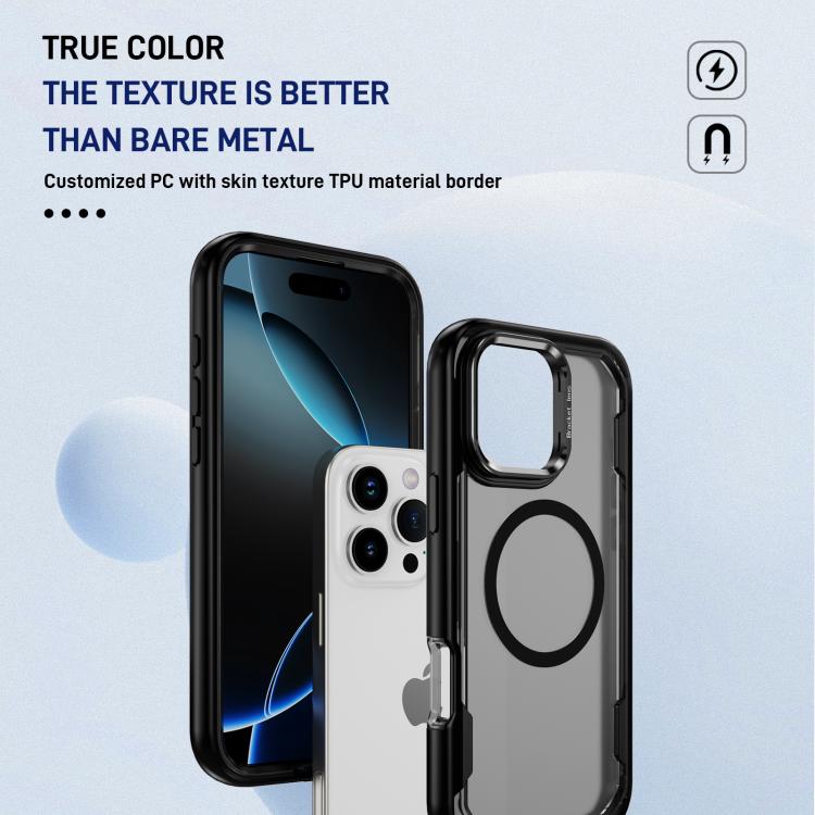 For iPhone 16 Pro Max Defend 3 in 1 Rugged MagSafe Magnetic Holder Phone Case