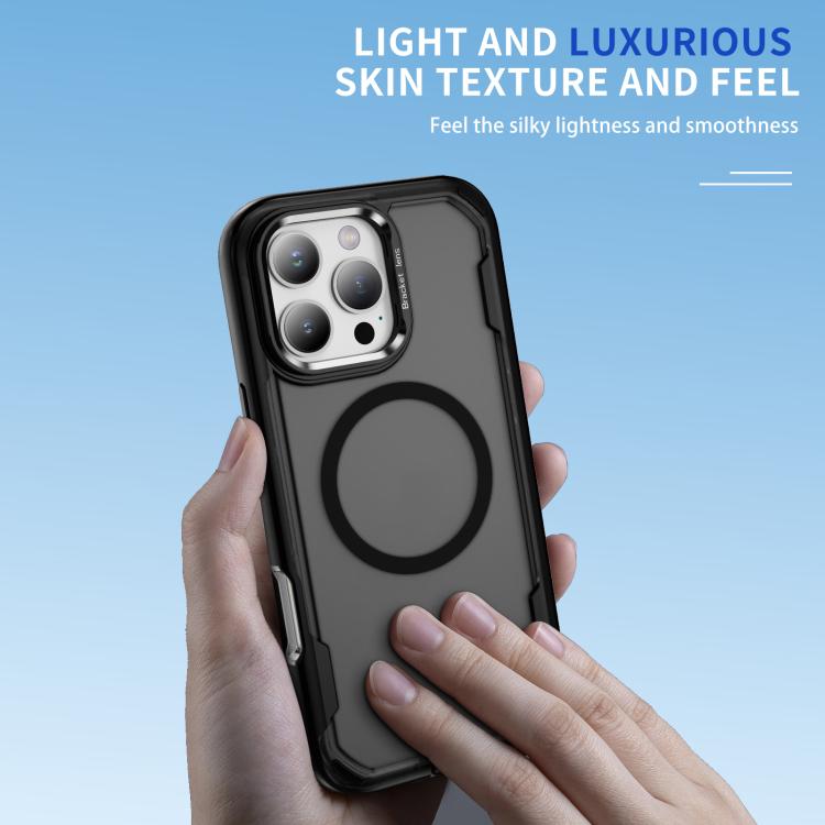 For iPhone 16 Pro Max Defend 3 in 1 Rugged MagSafe Magnetic Holder Phone Case