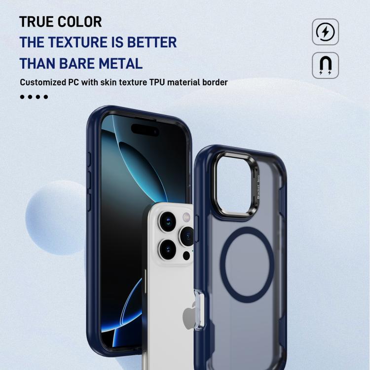 For iPhone 16 Pro Max Defend 3 in 1 Rugged MagSafe Magnetic Holder Phone Case