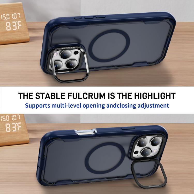 For iPhone 16 Pro Max Defend 3 in 1 Rugged MagSafe Magnetic Holder Phone Case