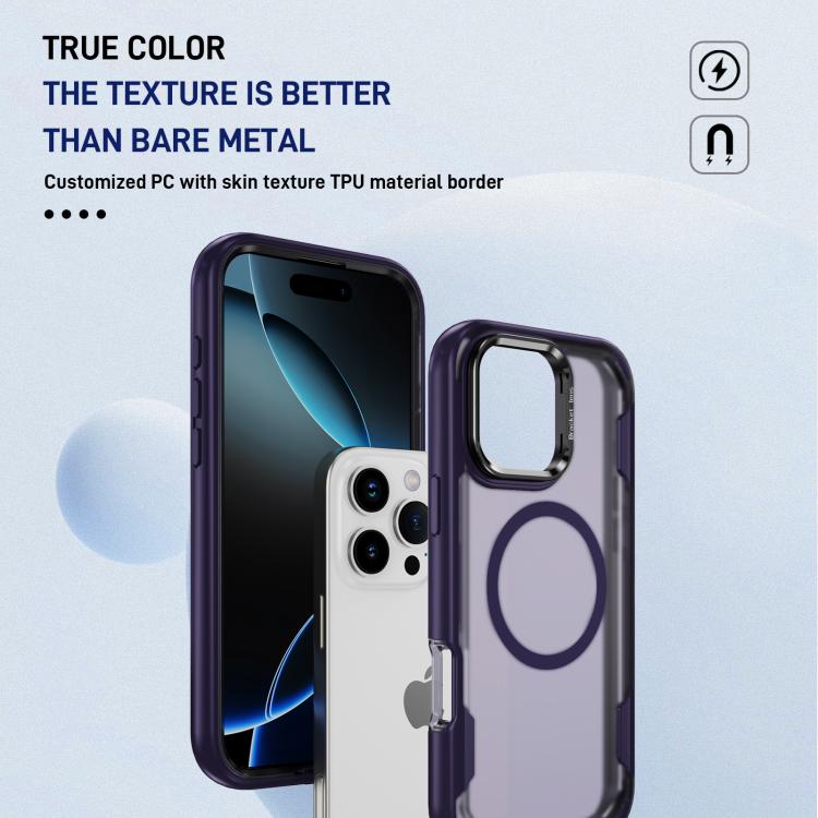 For iPhone 16 Pro Max Defend 3 in 1 Rugged MagSafe Magnetic Holder Phone Case