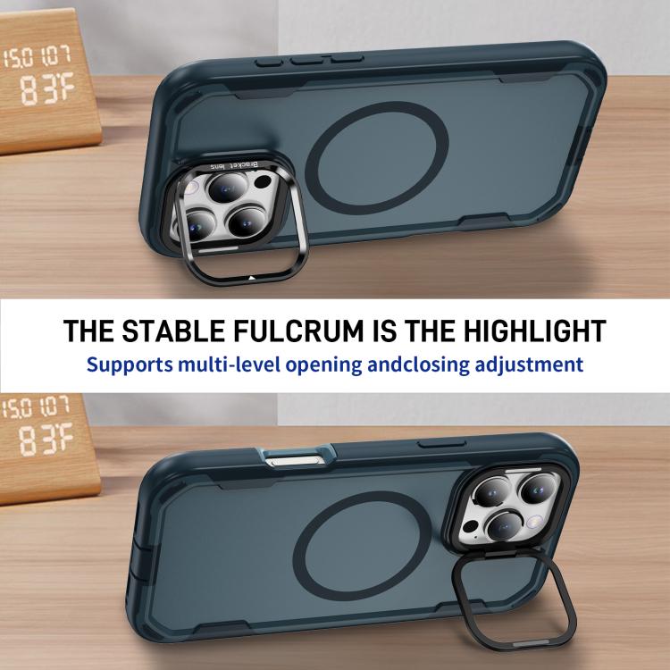 For iPhone 16 Pro Defend 3 in 1 Rugged MagSafe Magnetic Holder Phone Case