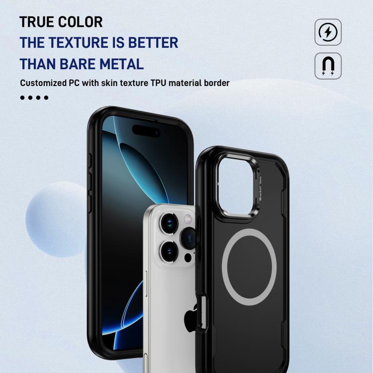 For iPhone 16 Pro Defend 3 in 1 Rugged MagSafe Magnetic Holder Phone Case