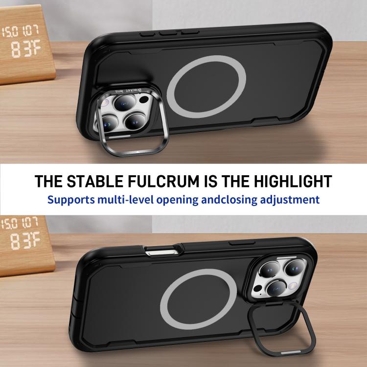 For iPhone 16 Pro Defend 3 in 1 Rugged MagSafe Magnetic Holder Phone Case