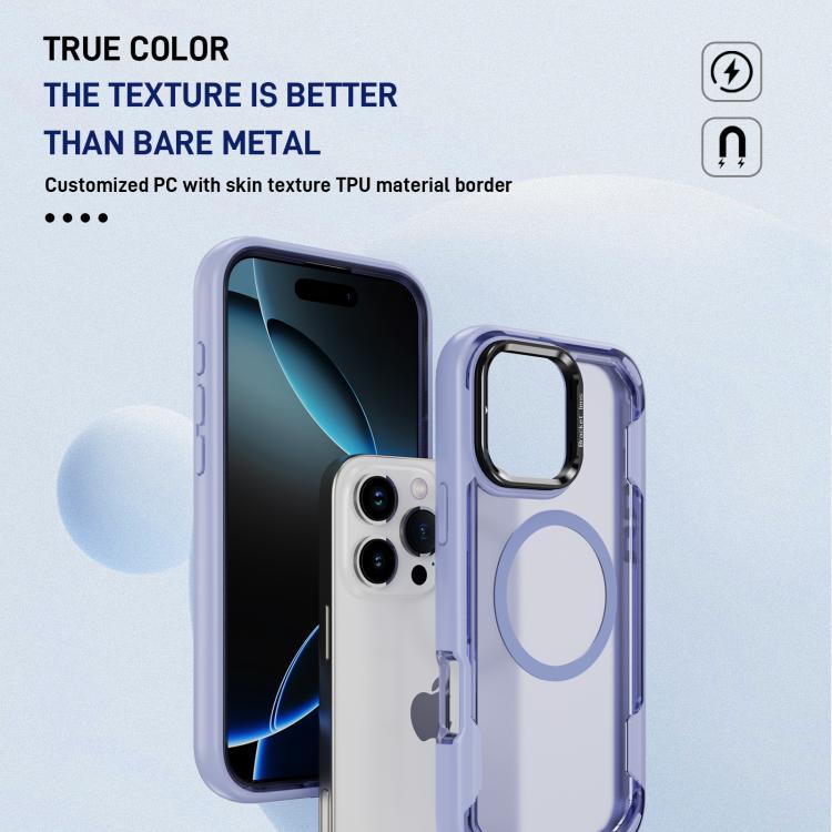 For iPhone 16 Pro Defend 3 in 1 Rugged MagSafe Magnetic Holder Phone Case