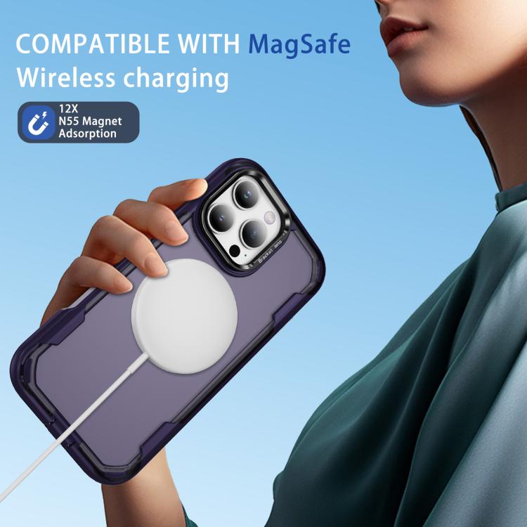 For iPhone 16 Pro Defend 3 in 1 Rugged MagSafe Magnetic Holder Phone Case