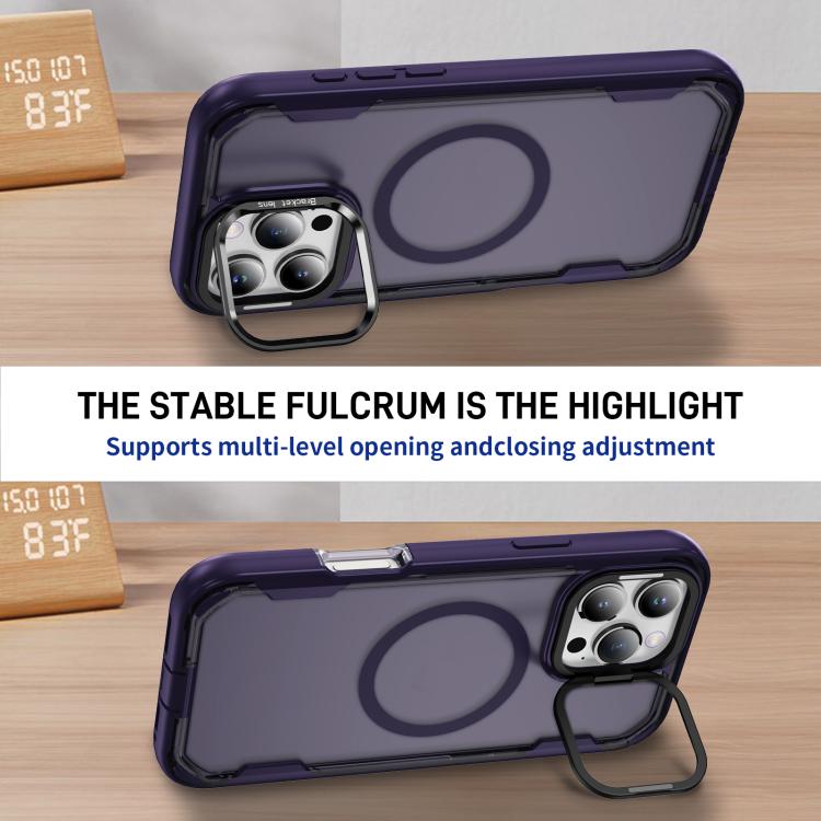 For iPhone 16 Pro Defend 3 in 1 Rugged MagSafe Magnetic Holder Phone Case