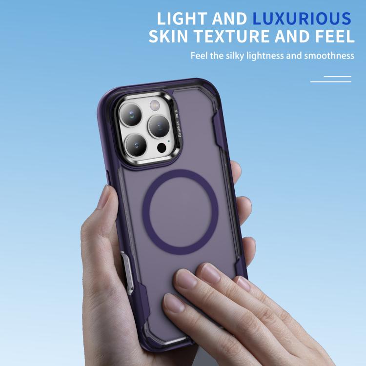 For iPhone 16 Pro Defend 3 in 1 Rugged MagSafe Magnetic Holder Phone Case