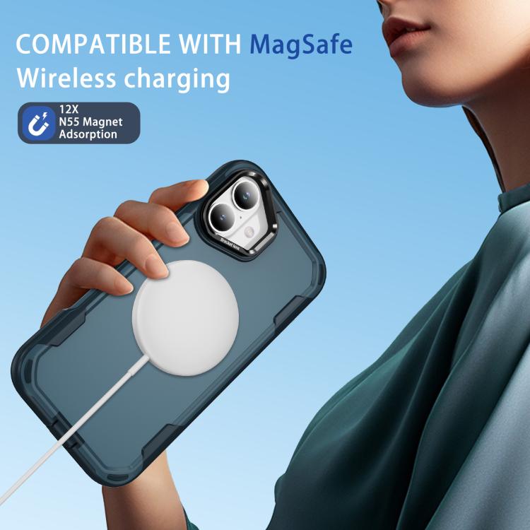 For iPhone 16 Plus Defend 3 in 1 Rugged MagSafe Magnetic Holder Phone Case