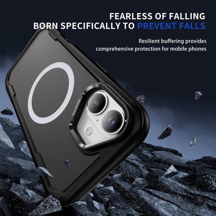 For iPhone 16 Plus Defend 3 in 1 Rugged MagSafe Magnetic Holder Phone Case