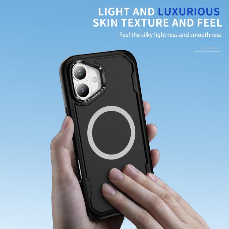 For iPhone 16 Plus Defend 3 in 1 Rugged MagSafe Magnetic Holder Phone Case