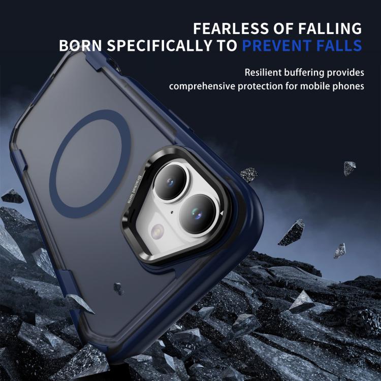 For iPhone 16 Plus Defend 3 in 1 Rugged MagSafe Magnetic Holder Phone Case