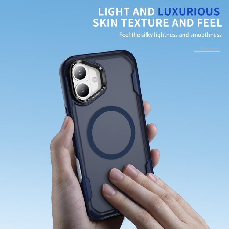 For iPhone 16 Plus Defend 3 in 1 Rugged MagSafe Magnetic Holder Phone Case