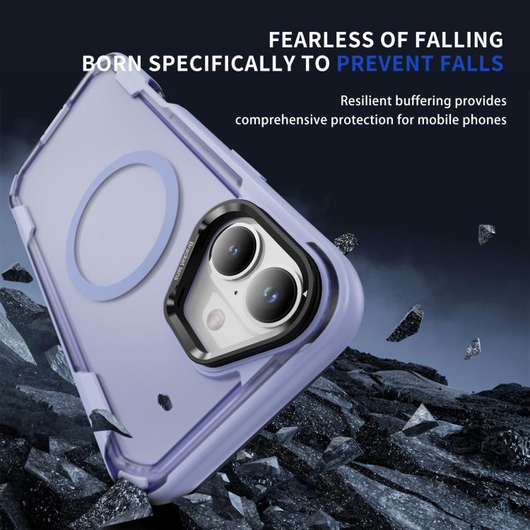 For iPhone 16 Plus Defend 3 in 1 Rugged MagSafe Magnetic Holder Phone Case