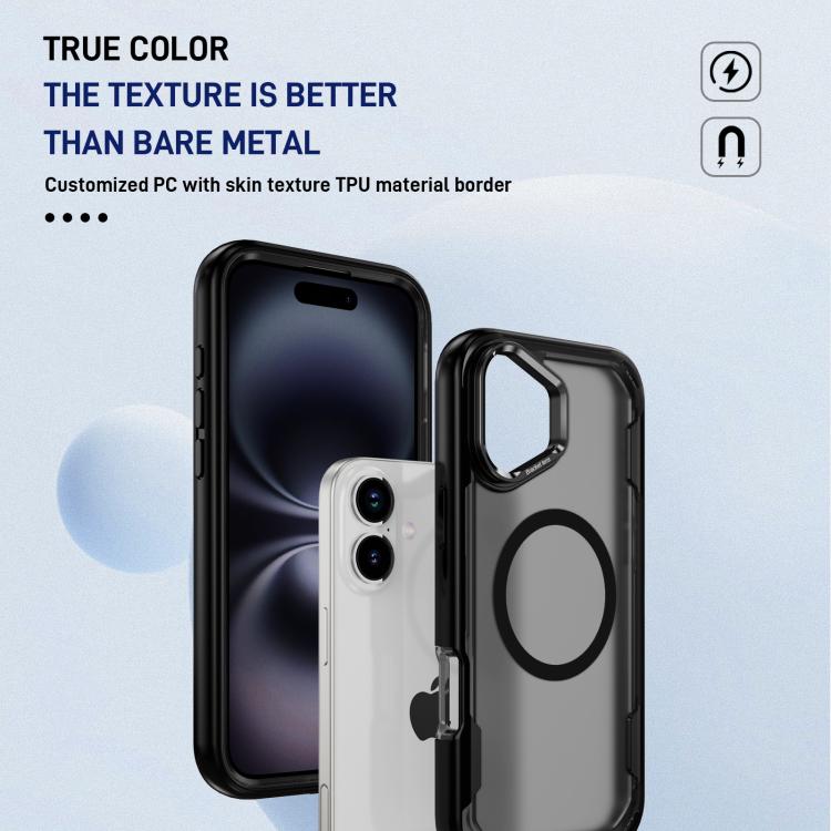 For iPhone 16 Defend 3 in 1 Rugged MagSafe Magnetic Holder Phone Case