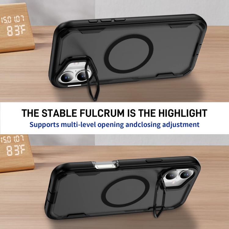 For iPhone 16 Defend 3 in 1 Rugged MagSafe Magnetic Holder Phone Case