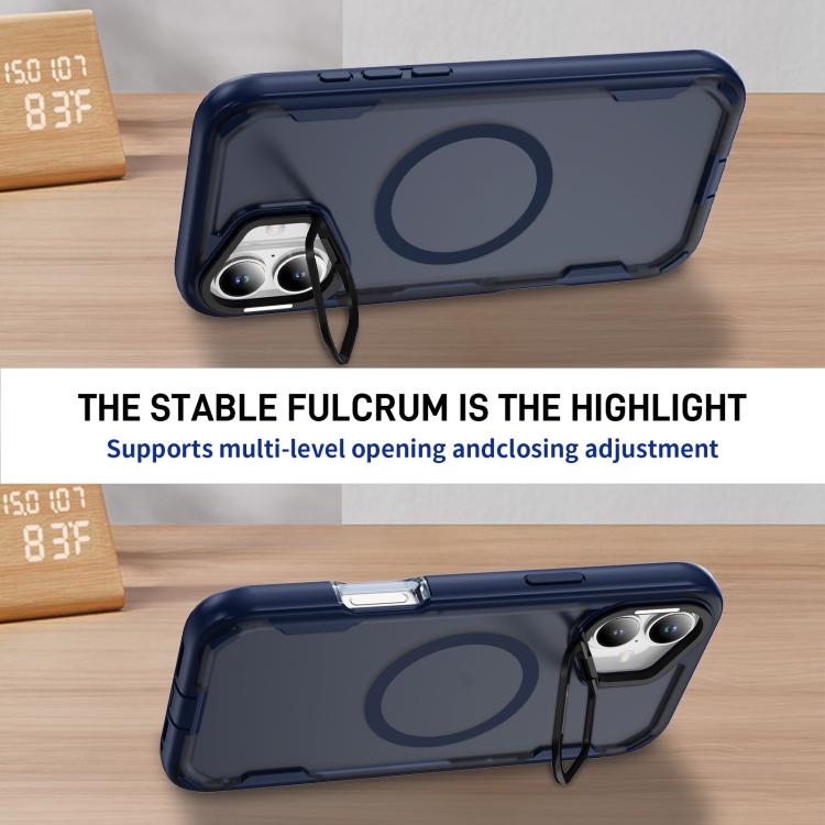 For iPhone 16 Defend 3 in 1 Rugged MagSafe Magnetic Holder Phone Case