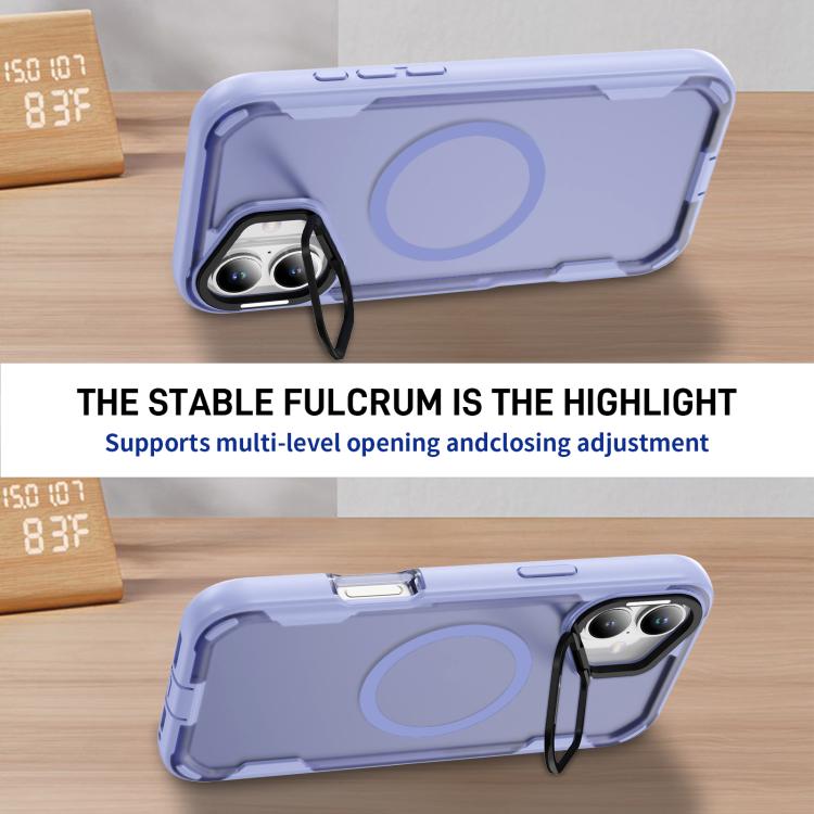 For iPhone 16 Defend 3 in 1 Rugged MagSafe Magnetic Holder Phone Case