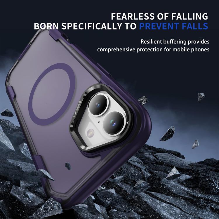 For iPhone 16 Defend 3 in 1 Rugged MagSafe Magnetic Holder Phone Case