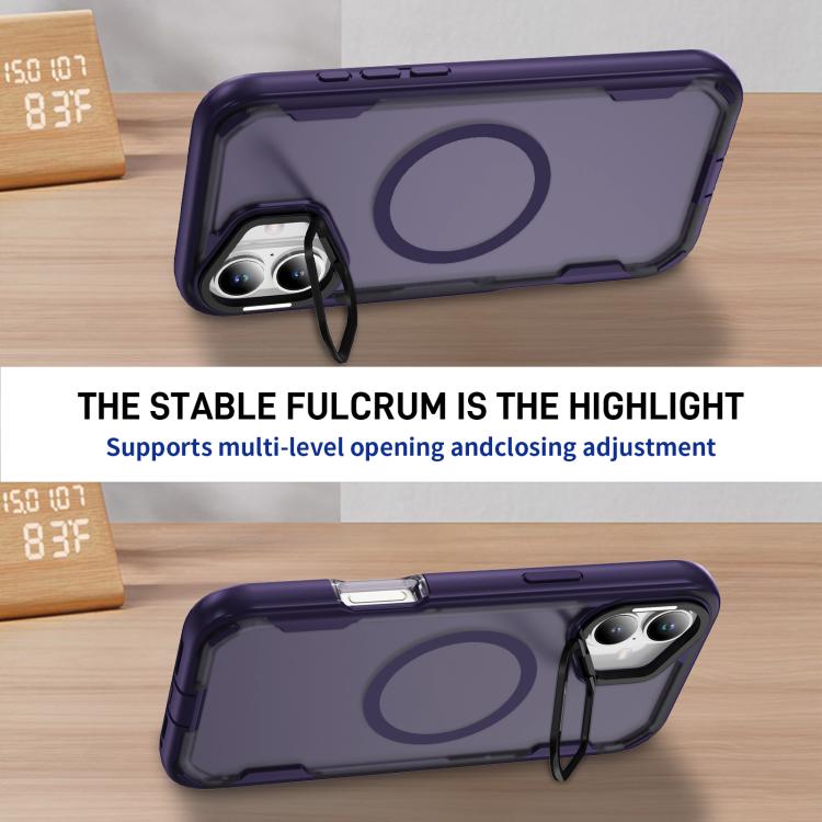 For iPhone 16 Defend 3 in 1 Rugged MagSafe Magnetic Holder Phone Case