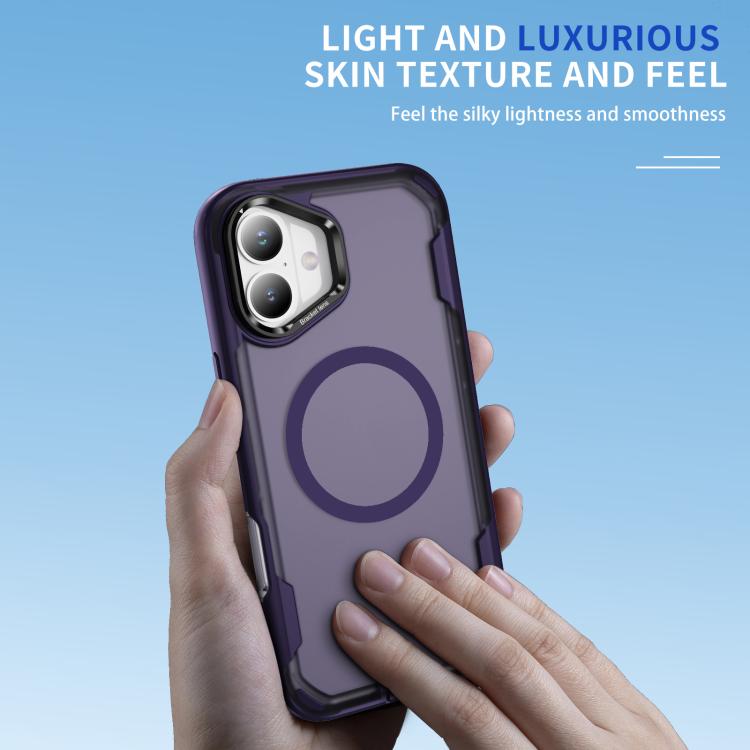 For iPhone 16 Defend 3 in 1 Rugged MagSafe Magnetic Holder Phone Case