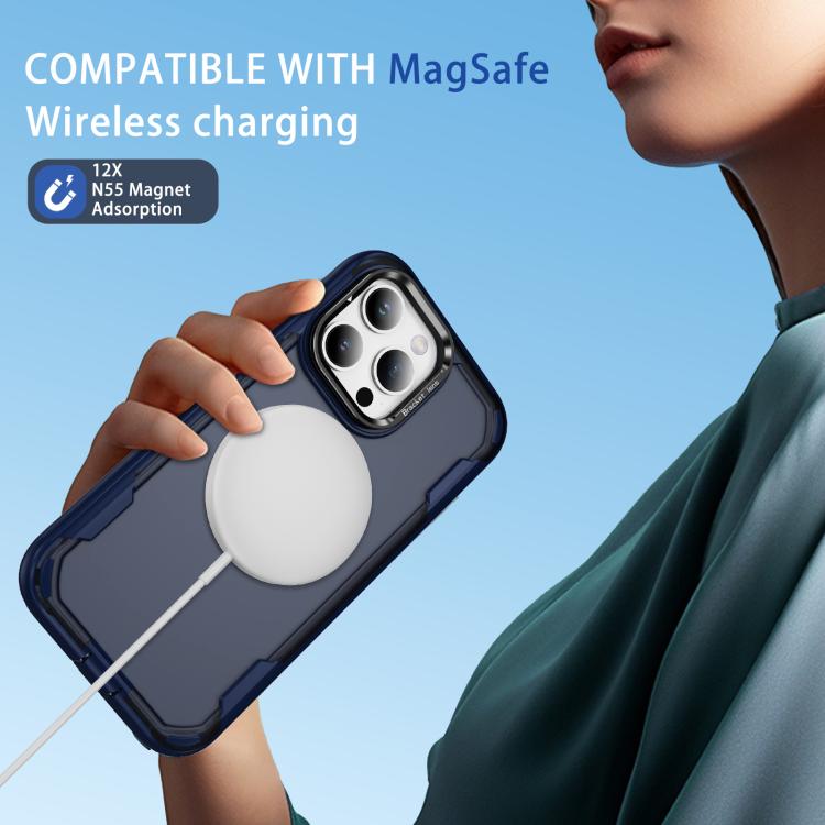 For iPhone 15 Pro Max Defend 3 in 1 Rugged MagSafe Magnetic Holder Phone Case