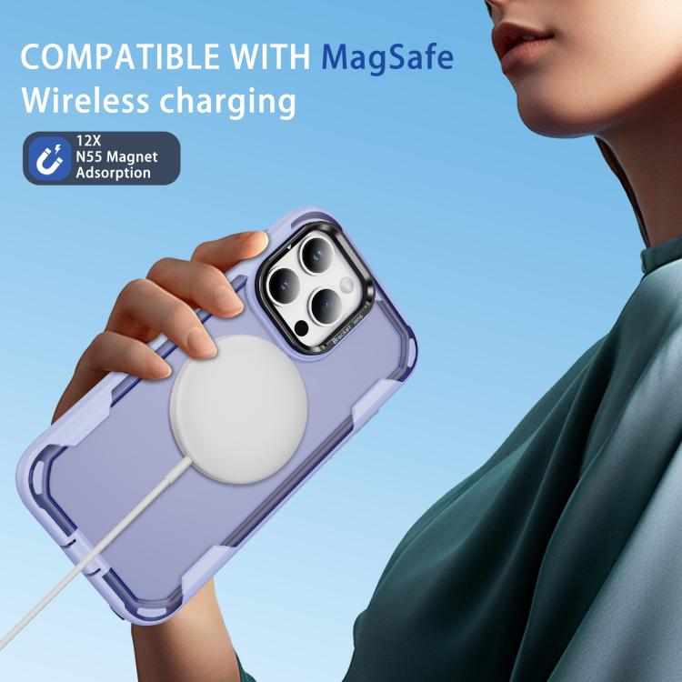 For iPhone 15 Pro Max Defend 3 in 1 Rugged MagSafe Magnetic Holder Phone Case