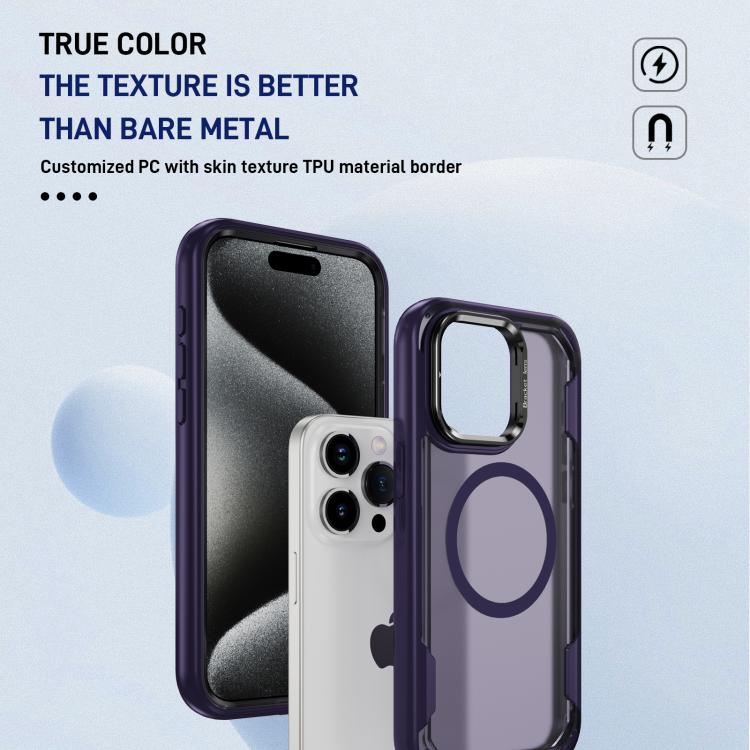 For iPhone 15 Pro Max Defend 3 in 1 Rugged MagSafe Magnetic Holder Phone Case