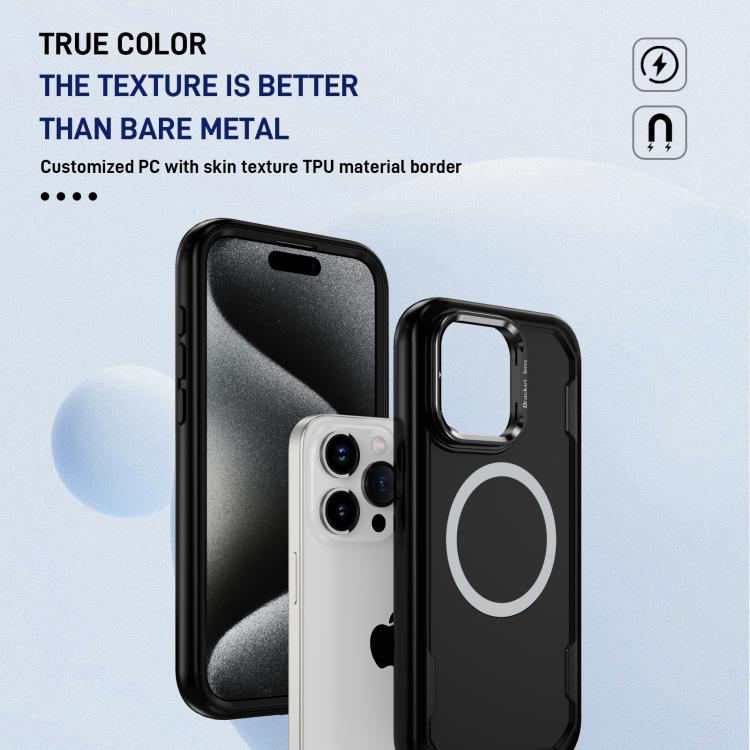 For iPhone 15 Pro Defend 3 in 1 Rugged MagSafe Magnetic Holder Phone Case
