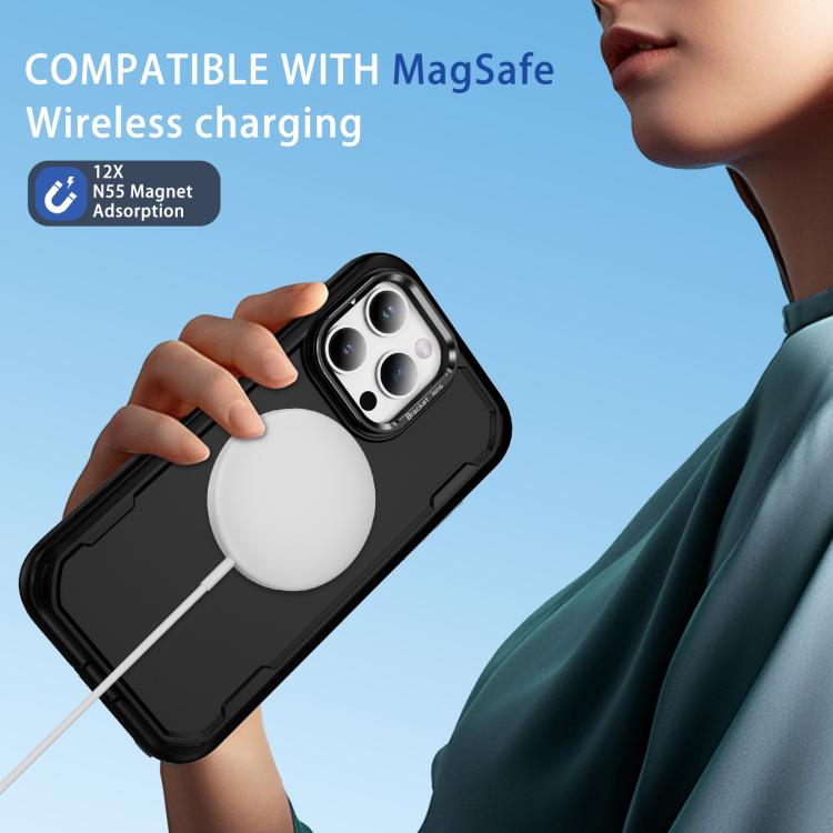 For iPhone 15 Pro Defend 3 in 1 Rugged MagSafe Magnetic Holder Phone Case