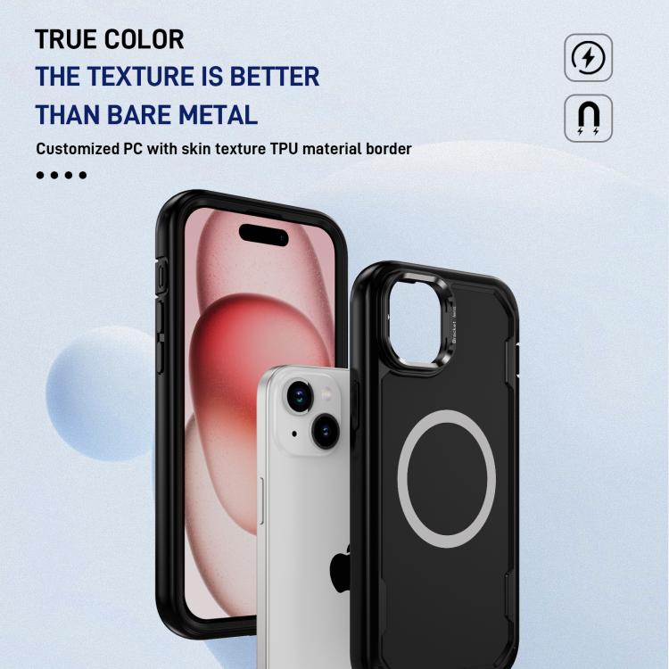 For iPhone 15 Plus Defend 3 in 1 Rugged MagSafe Magnetic Holder Phone Case