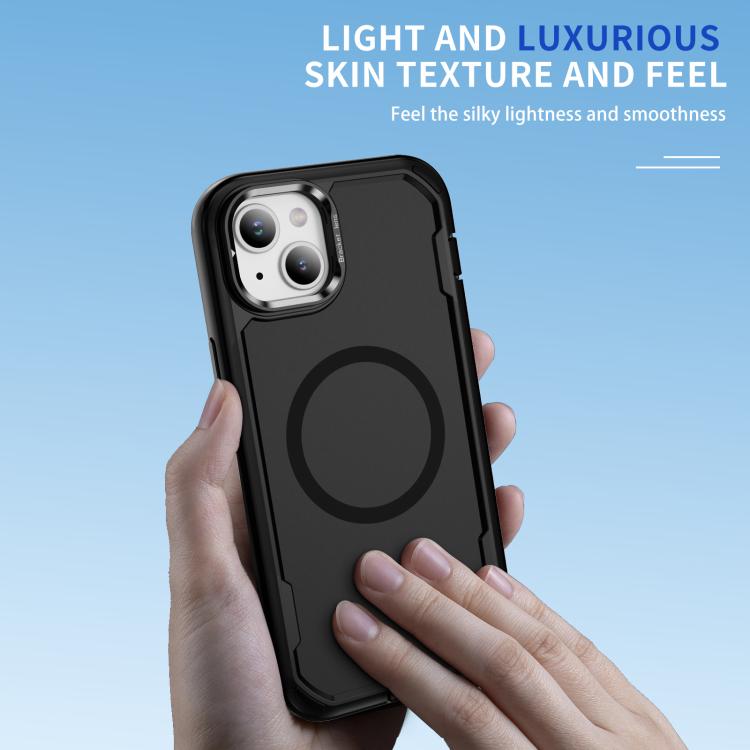 For iPhone 15 Plus Defend 3 in 1 Rugged MagSafe Magnetic Holder Phone Case