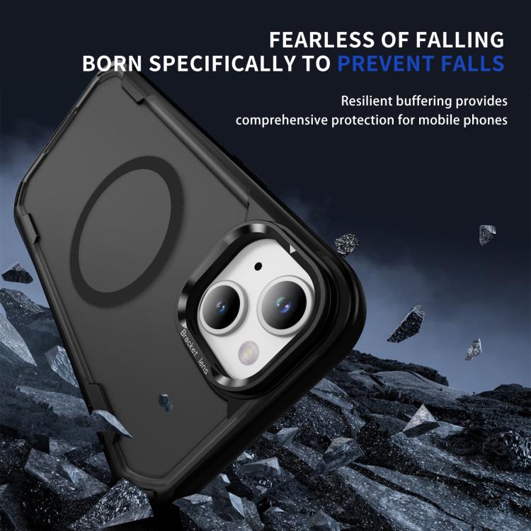 For iPhone 15 Plus Defend 3 in 1 Rugged MagSafe Magnetic Holder Phone Case