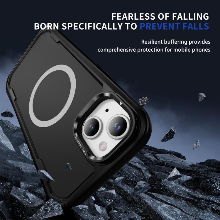 For iPhone 15 Defend 3 in 1 Rugged MagSafe Magnetic Holder Phone Case