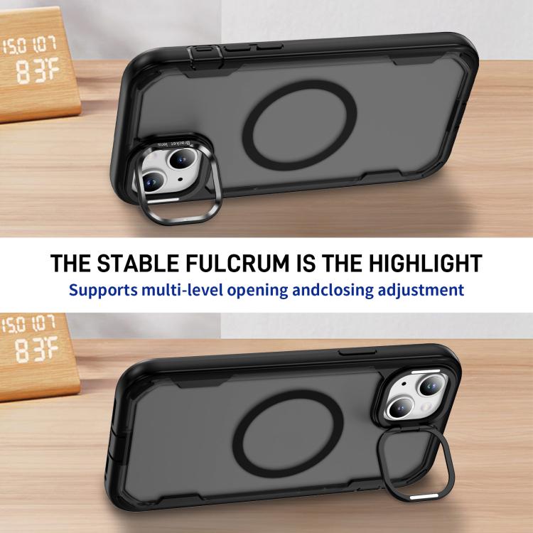 For iPhone 15 Defend 3 in 1 Rugged MagSafe Magnetic Holder Phone Case