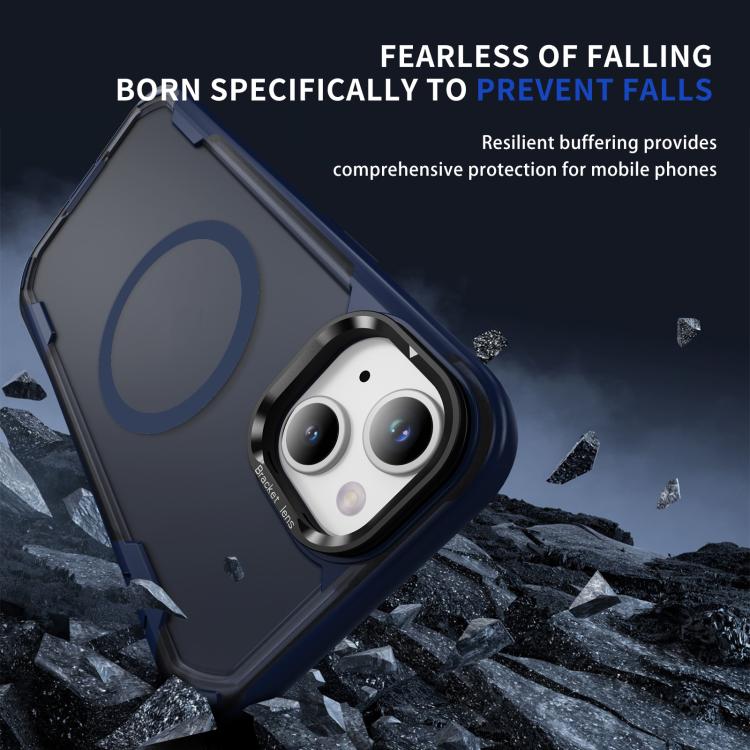 For iPhone 15 Defend 3 in 1 Rugged MagSafe Magnetic Holder Phone Case