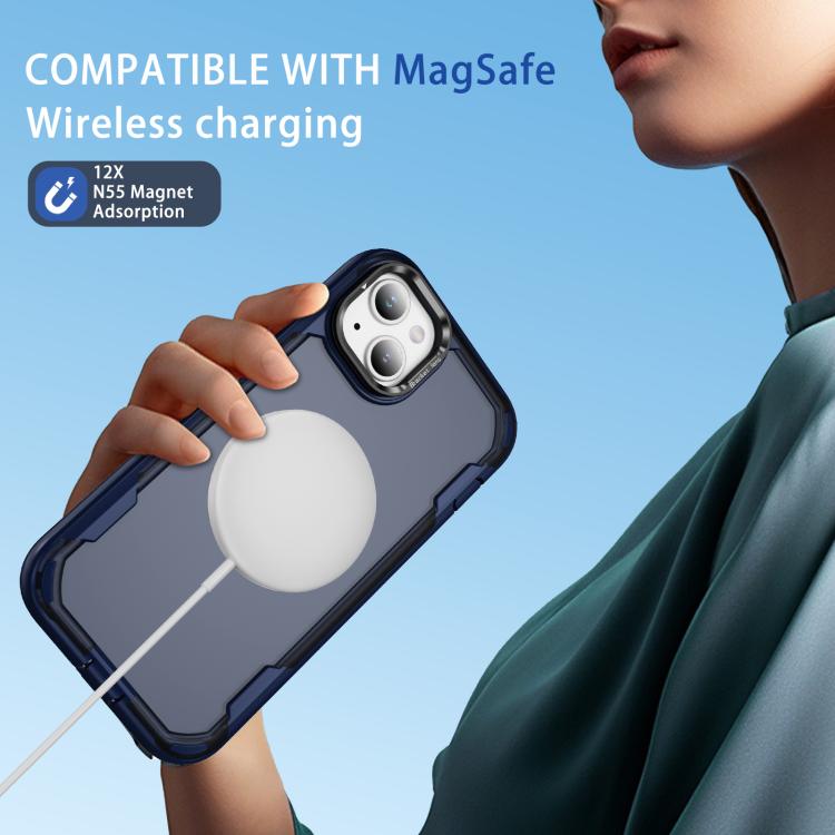 For iPhone 15 Defend 3 in 1 Rugged MagSafe Magnetic Holder Phone Case