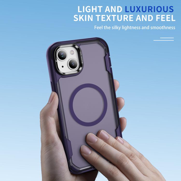 For iPhone 15 Defend 3 in 1 Rugged MagSafe Magnetic Holder Phone Case