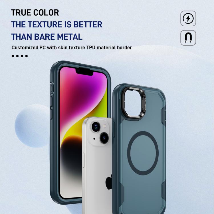 For iPhone 14 Plus Defend 3 in 1 Rugged MagSafe Magnetic Holder Phone Case