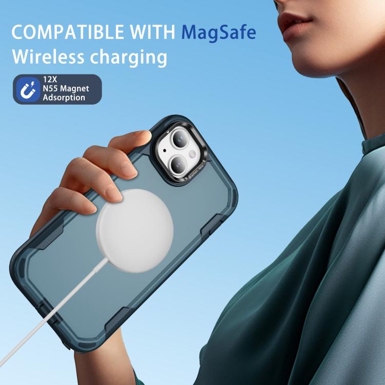 For iPhone 14 Plus Defend 3 in 1 Rugged MagSafe Magnetic Holder Phone Case