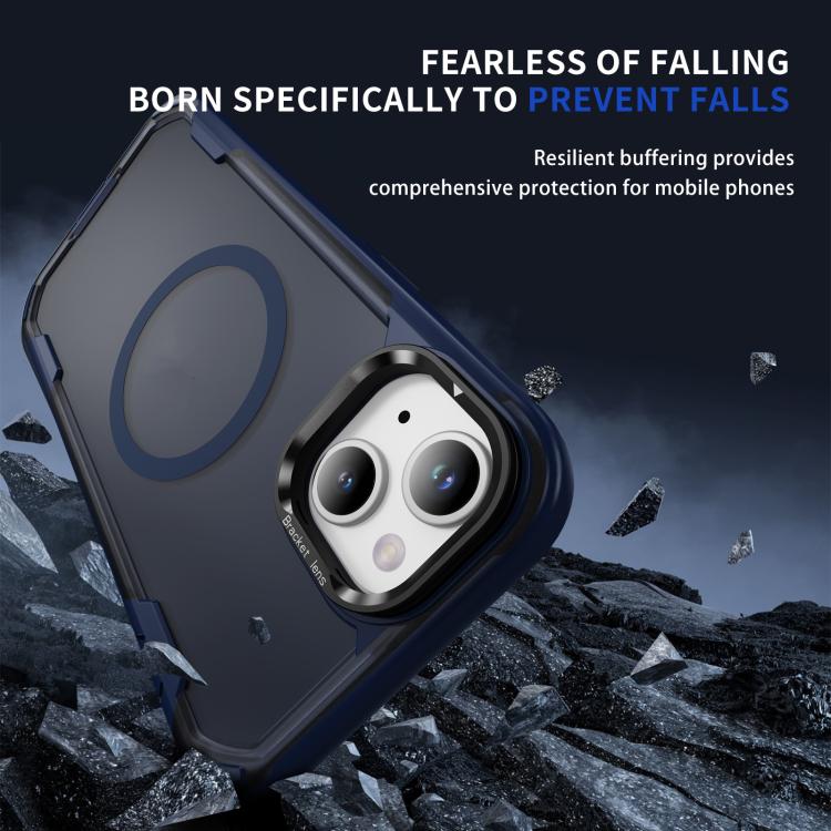 For iPhone 14 Plus Defend 3 in 1 Rugged MagSafe Magnetic Holder Phone Case