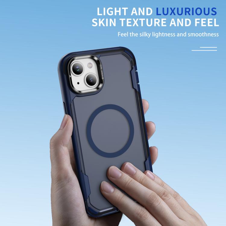 For iPhone 14 Plus Defend 3 in 1 Rugged MagSafe Magnetic Holder Phone Case