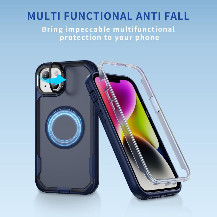 For iPhone 14 Defend 3 in 1 Rugged MagSafe Magnetic Holder Phone Case